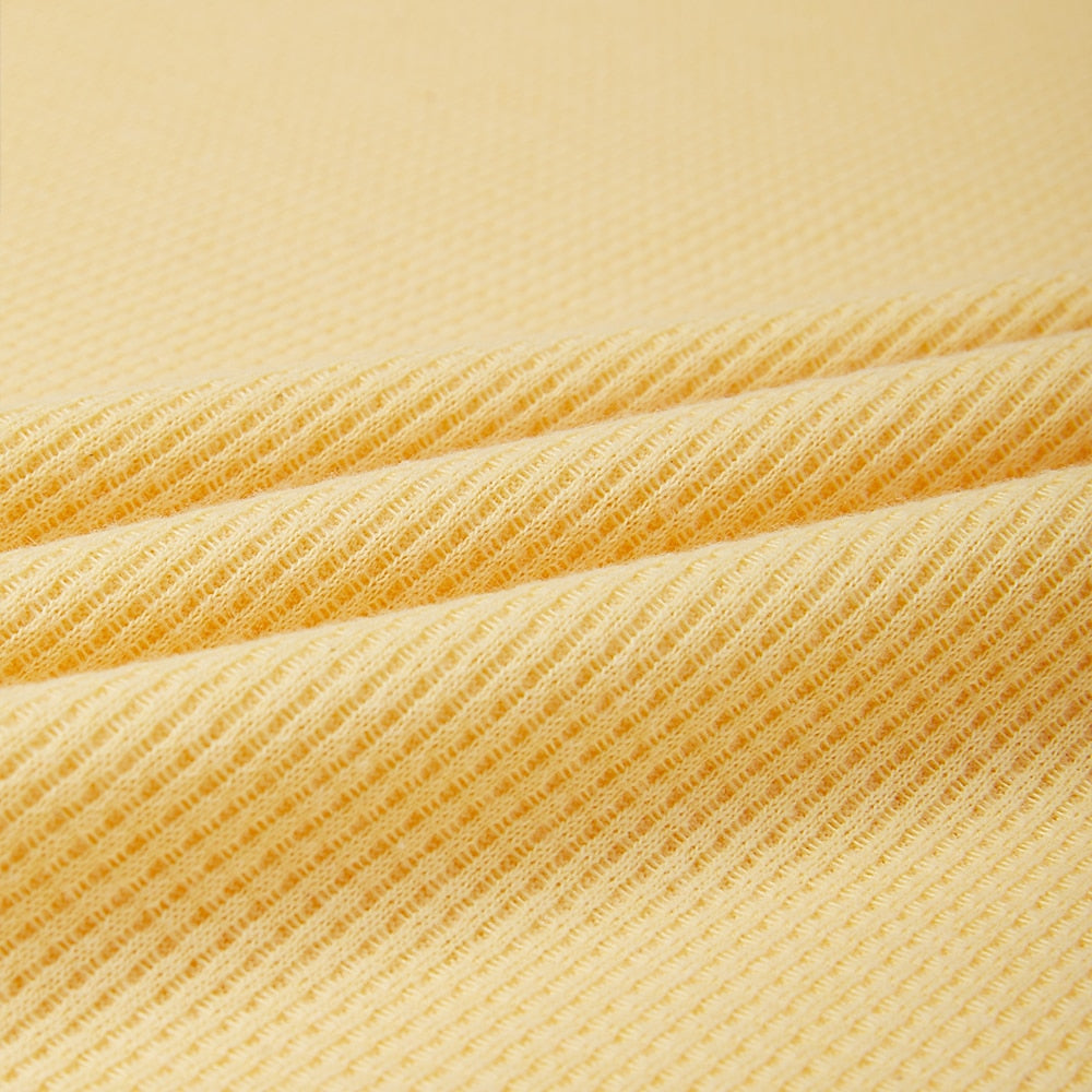Textured Waffle Polo-Soft Summer Lapel Collar Shirt