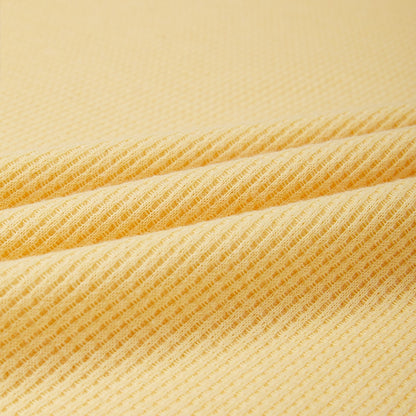 Textured Waffle Polo-Soft Summer Lapel Collar Shirt