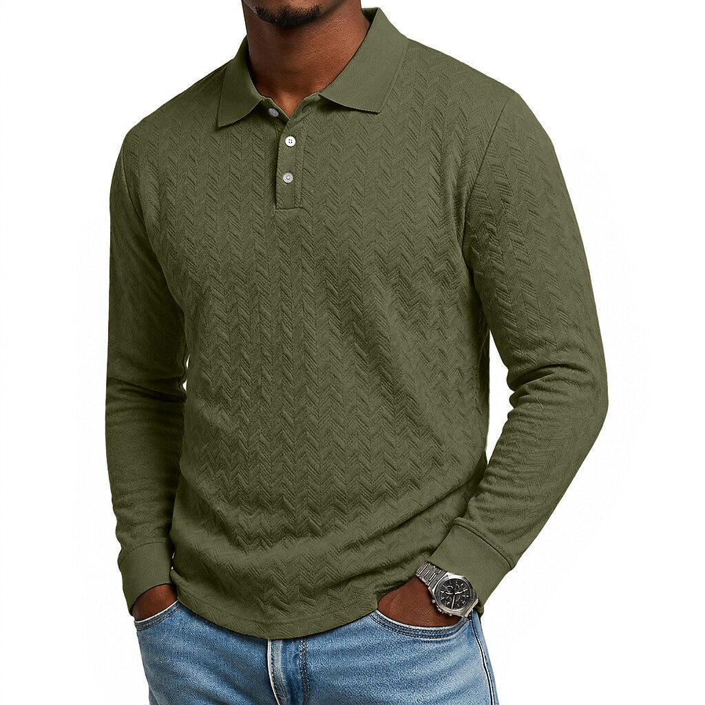 Men's Jacquard Textured  Polo