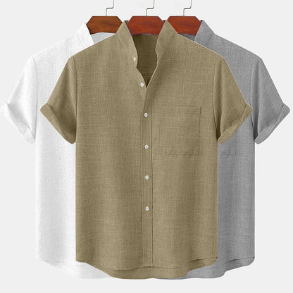 3-Piece Men's Linen Shirt - Soft & Breathable