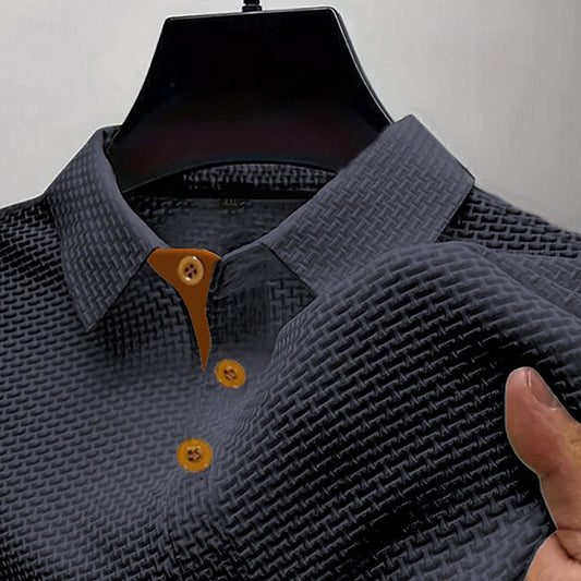 Men's Summer Waffle Polo-Lightweight, Textured, Modern Fit