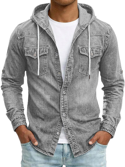 Classic Broken-In Cotton Denim Work Shirt