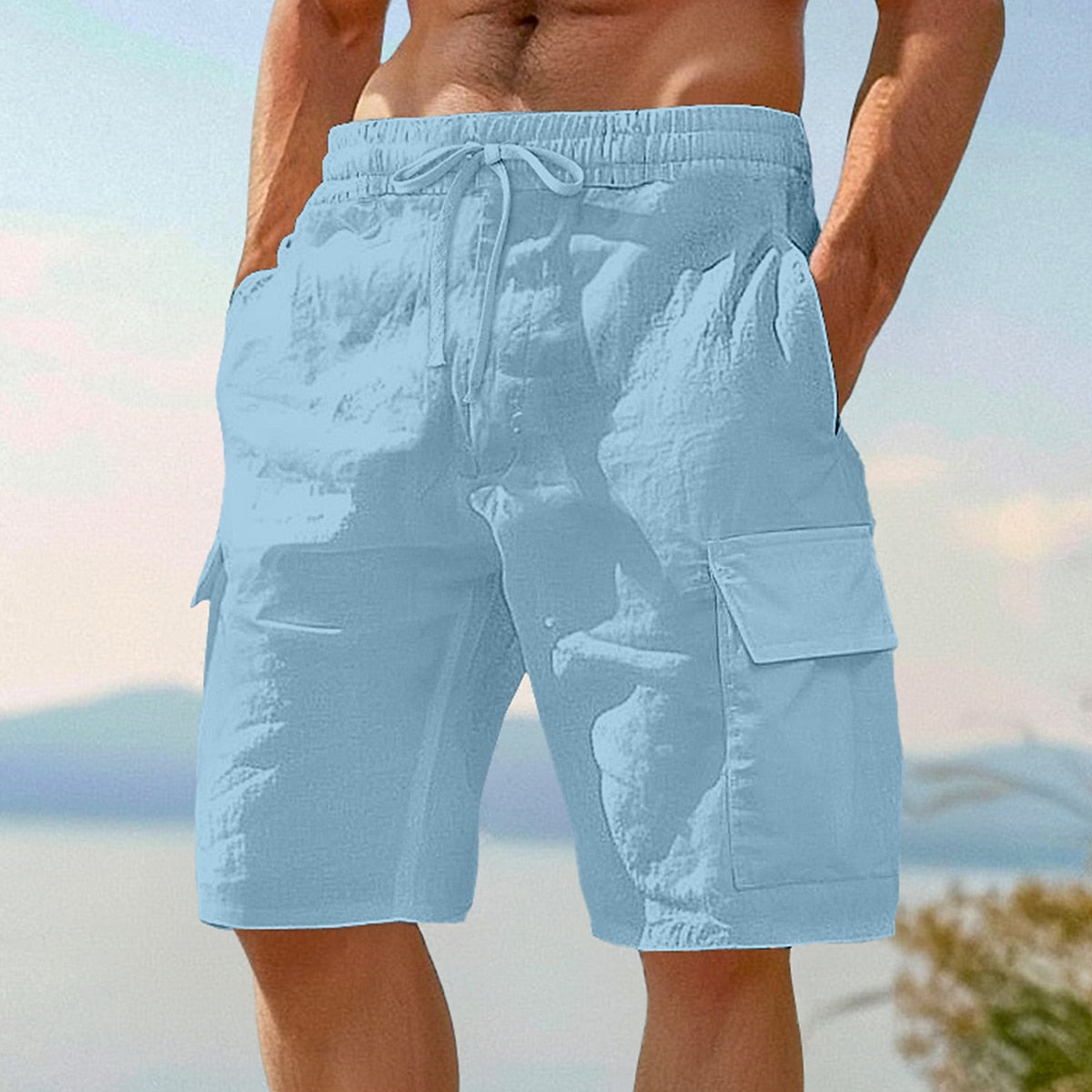 Men's Daily Wear Linen Shorts-Comfortable and Lightweight