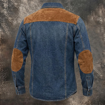 Vintage Washed Cotton Western Work Shirt