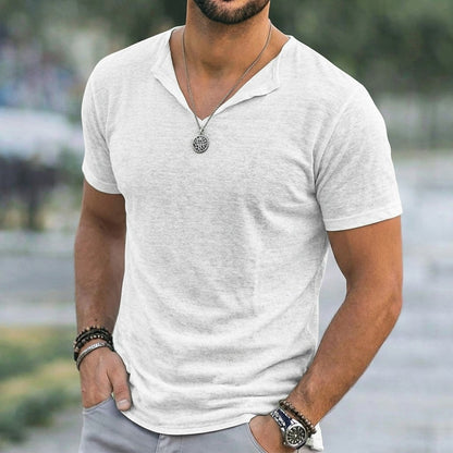 Summer Linen V-neck Tee