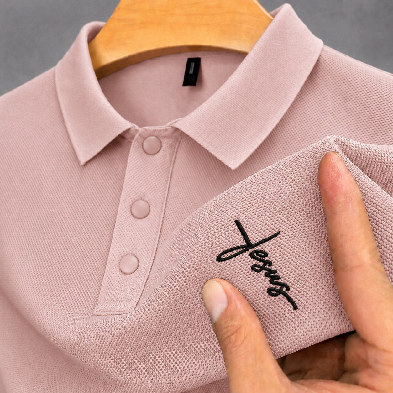 Embroidered Cotton Pique Polo Shirt