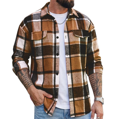 Classic Plaid Button Up Flannel Shirt