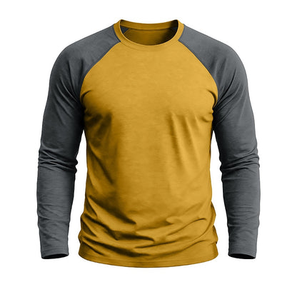Casual Colorblock Long Sleeve T-shirts