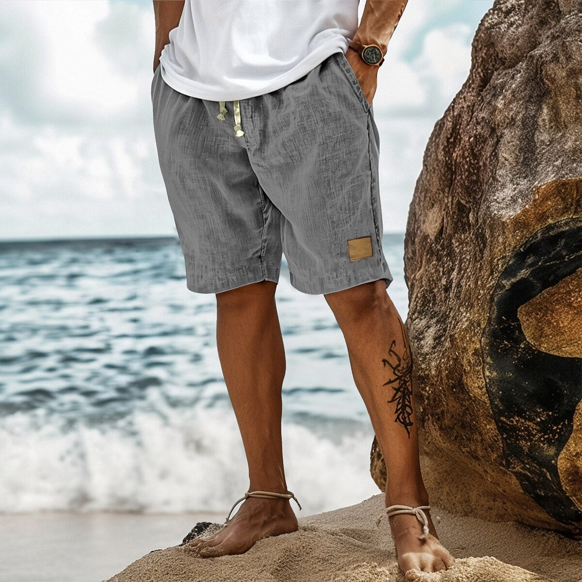 Summer Beach Linen Shorts-Soft, Comfortable, Casual