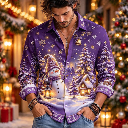 Men's Christmas Graphic Casual Shirt