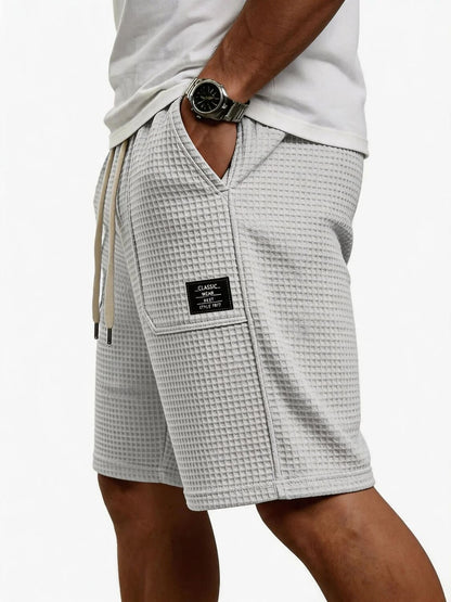 Men's Waffle Shorts With Pockets