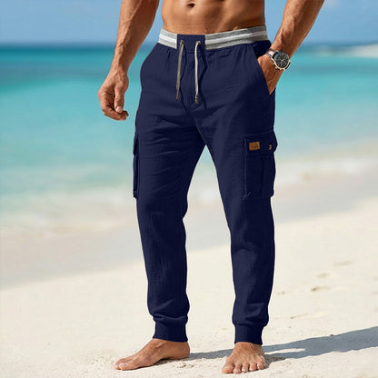 Baggy Drawstring Cotton Linen Pants