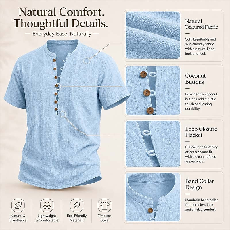 Comfortable Linen Popover Shirt