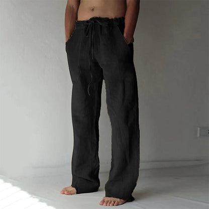 Daily Linen Pants - Elastic Waist, Casual Holiday & Vacation Wear
