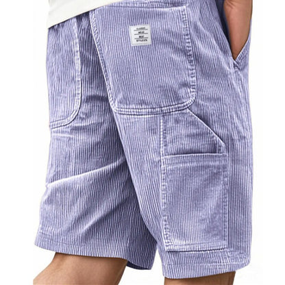 Men's Corduroy Shorts-Comfortable Drawstring Pocket Shorts