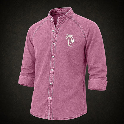 Broken-In Cotton Embroidered Denim Shirt