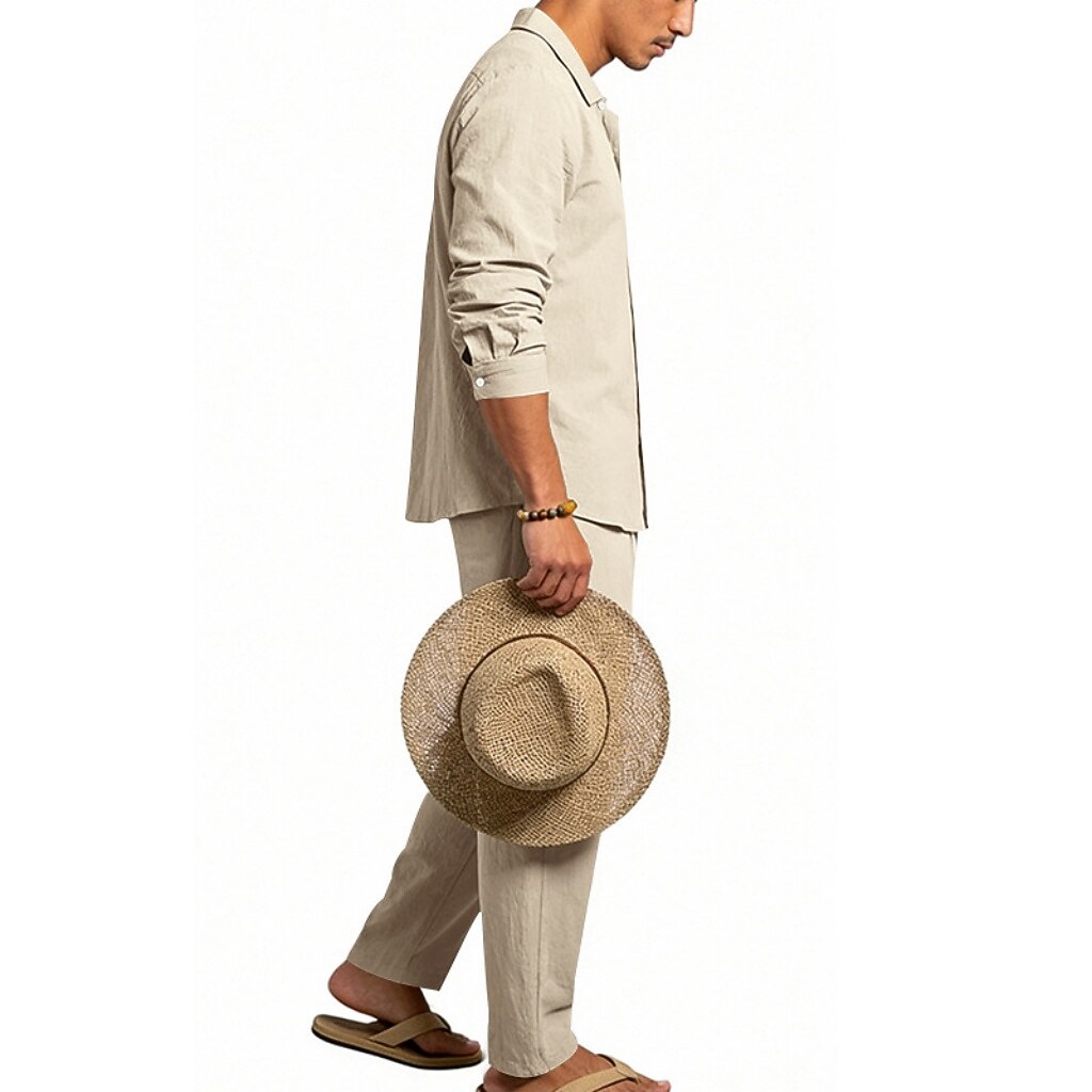 Cotton Linen Set-Shirt and Pants