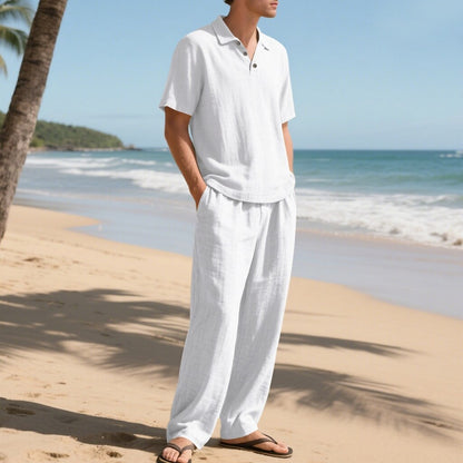 Cotton Linen Set-Shirt and Pants
