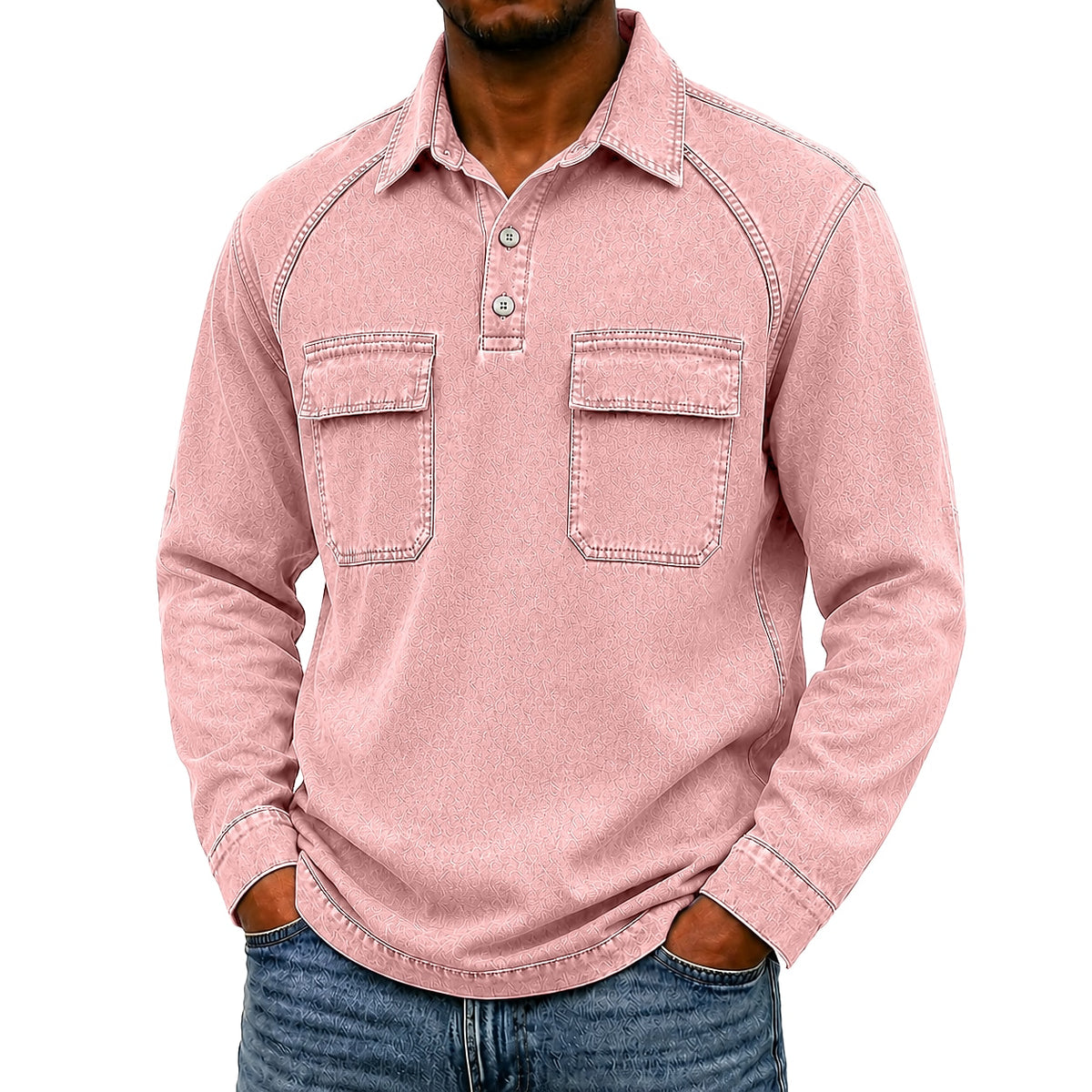 Vintage Washed Cotton Pocketed Polo
