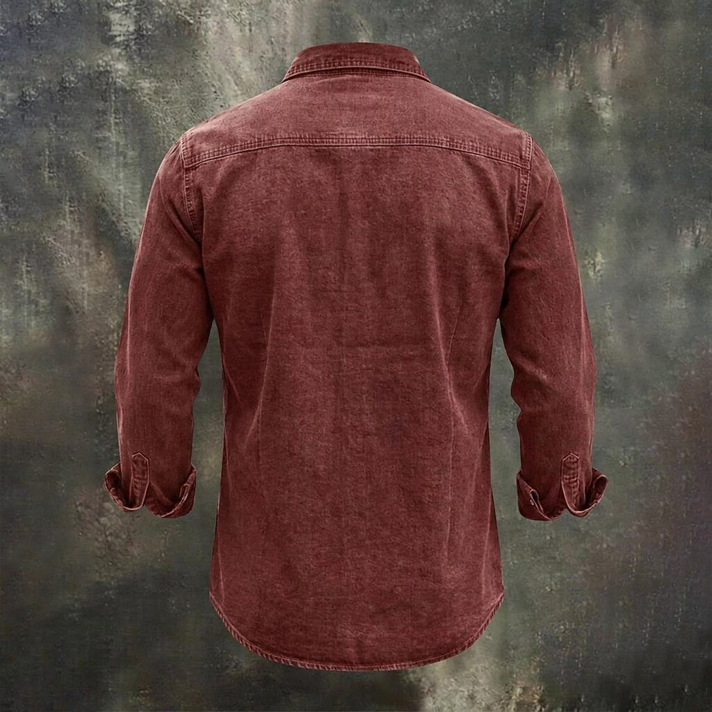 Washed Cotton Western Work Shirt
