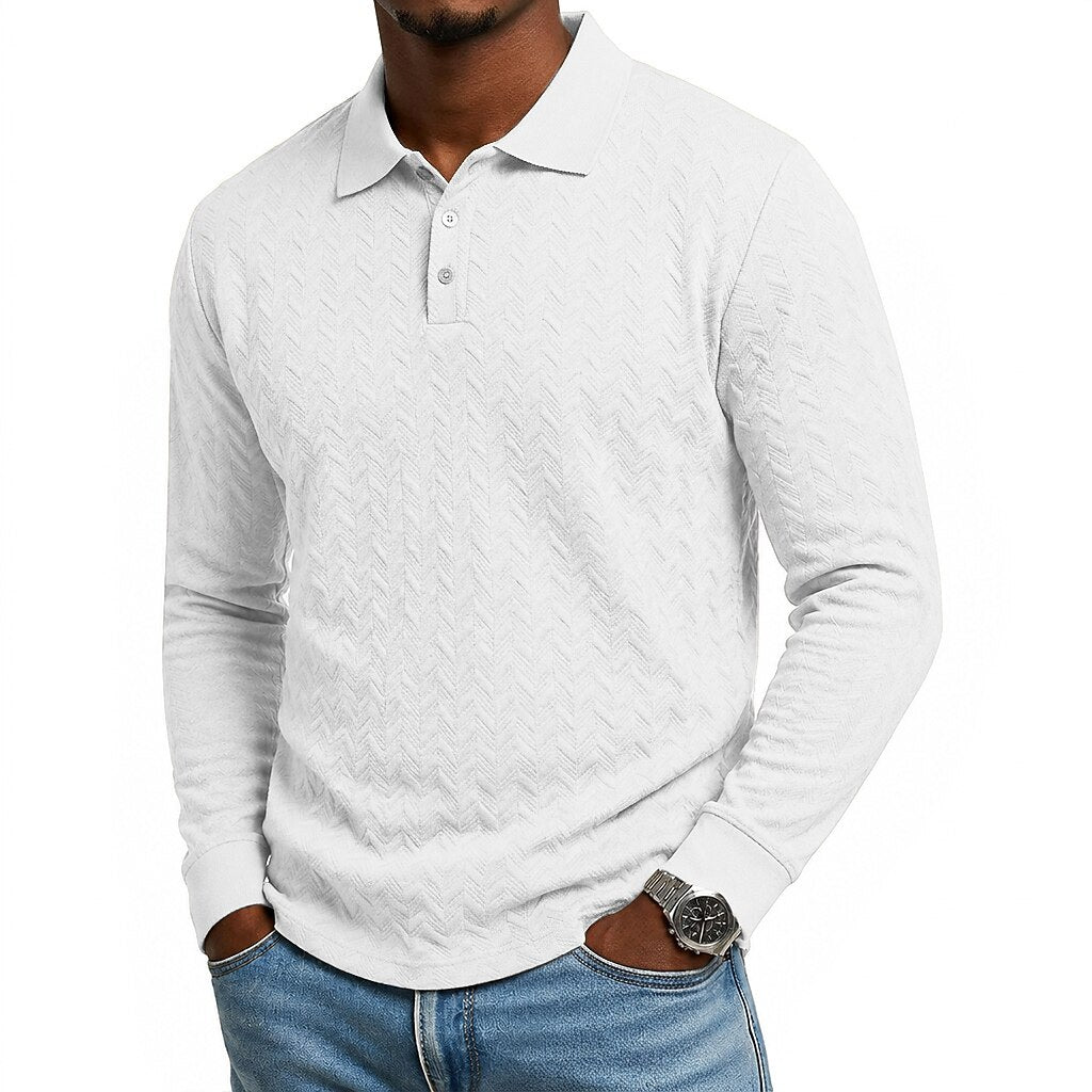 Men's Jacquard Textured  Polo