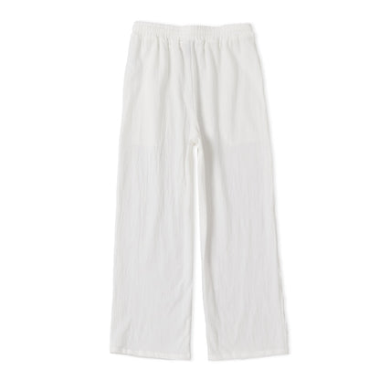 Daily Linen Pants - Elastic Waist, Casual Holiday & Vacation Wear