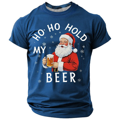 Men's Artistic Santa Christmas Graphic T-Shirt