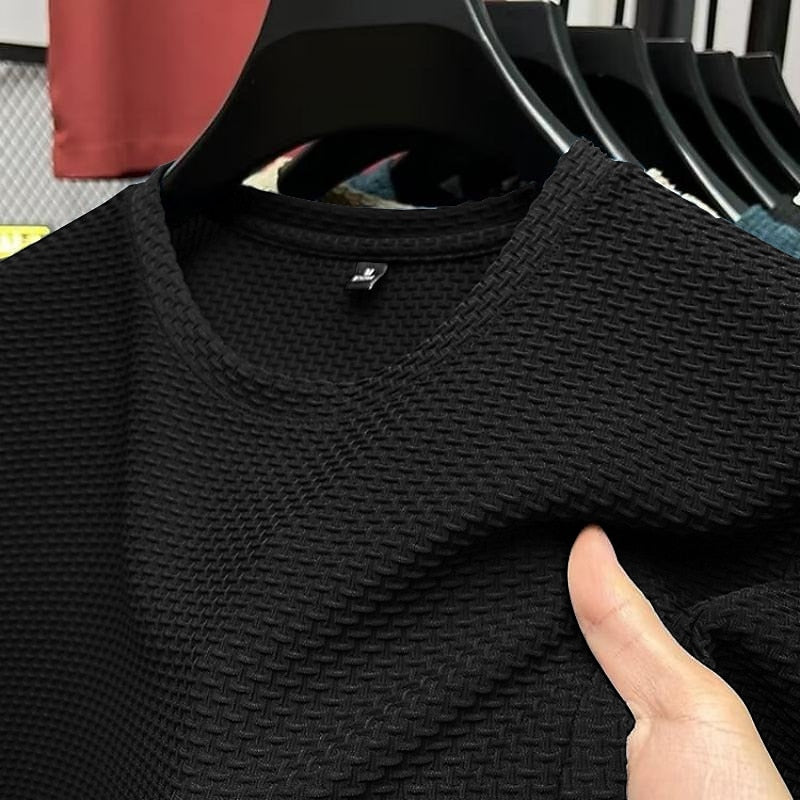 Men's Waffle Tee Top-Fashion Casual Outdoor Shirt