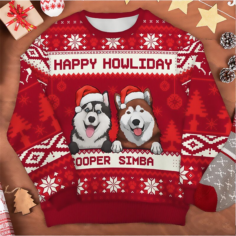 Christmas Dog Festive Funny Cozy Sweatshirt