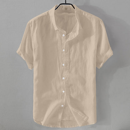 Men's Linen Summer Shirt - Casual Button-Up