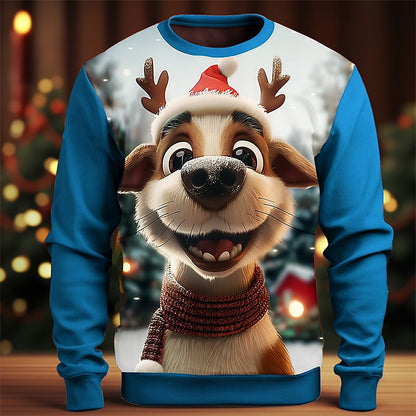 Christmas Cartoon Festive Party Crewneck Sweatshirt