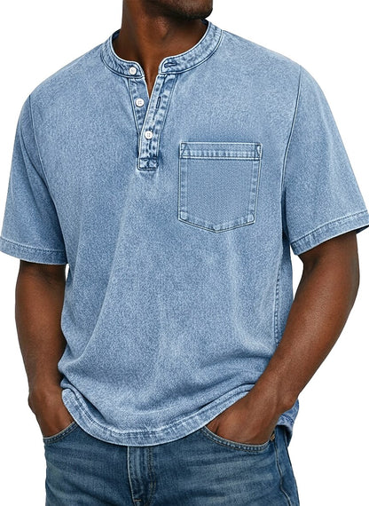 100% Cotton Henley T-Shirt