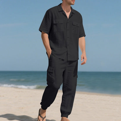 Cotton Linen Set-Shirt and Pants