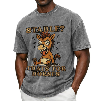 Broken-In 100% Cotton Horse Graphic Tee