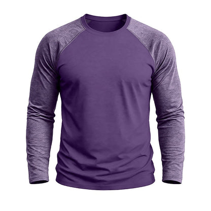 Casual Colorblock Long Sleeve T-shirts