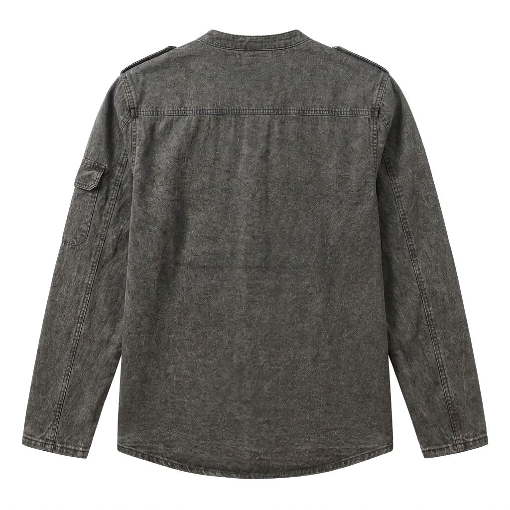 Classic Cotton Long Sleeve Henley Shirt