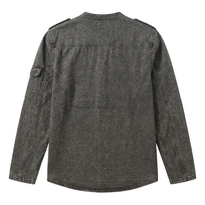 Classic Cotton Long Sleeve Henley Shirt
