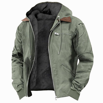 Suede Fleece Hooded Jacket for Everyday Wear