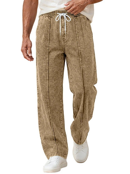 Men's Drawstring Denim Comfort Pants