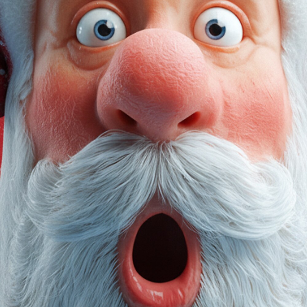 Funny Cartoon Santa Christmas Tee
