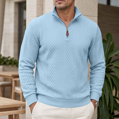 Men's Jacquard Everyday Zipper Sweatshirt