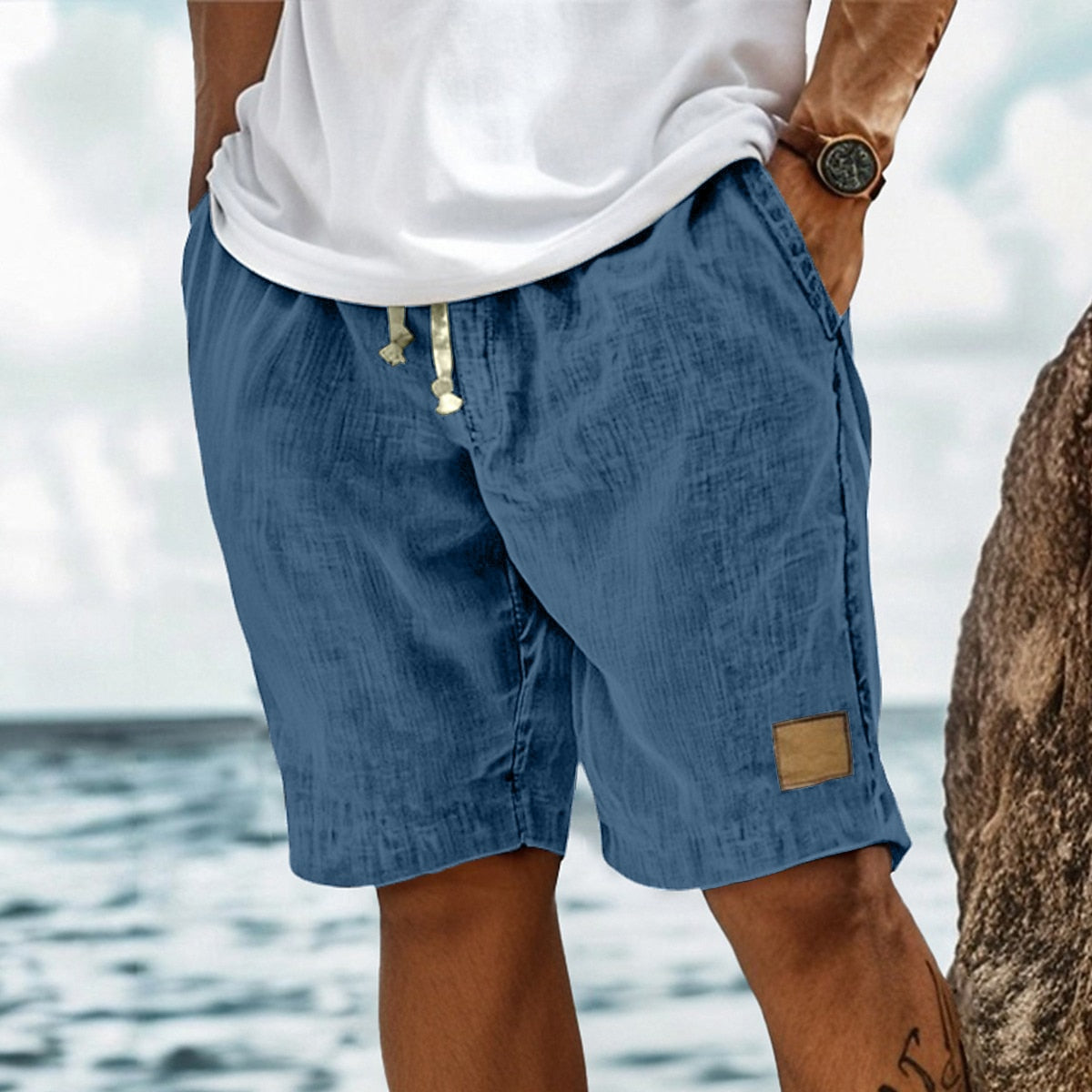 Summer Beach Linen Shorts-Soft, Comfortable, Casual