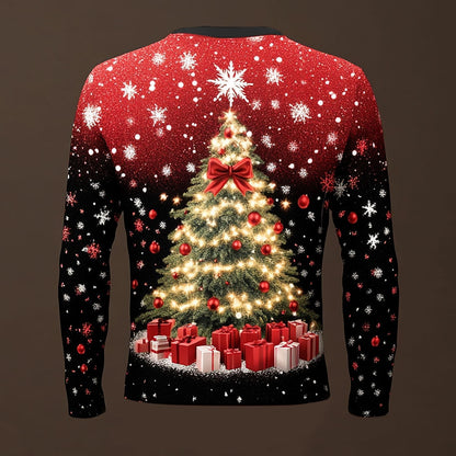 Men's Bow Tie Christmas Tree Snowflake Shirt