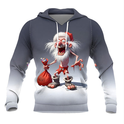 Christmas Santa Festive Vintage Casual Hoodie