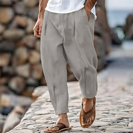 100% Cotton Pants - Casual Summer Full Length Pants
