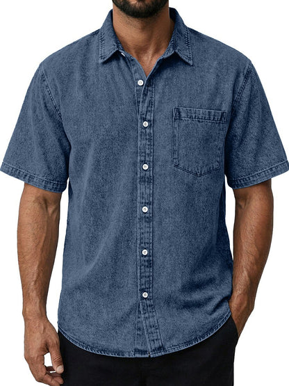 Vintage Washed Cotton Pocketed Shirt