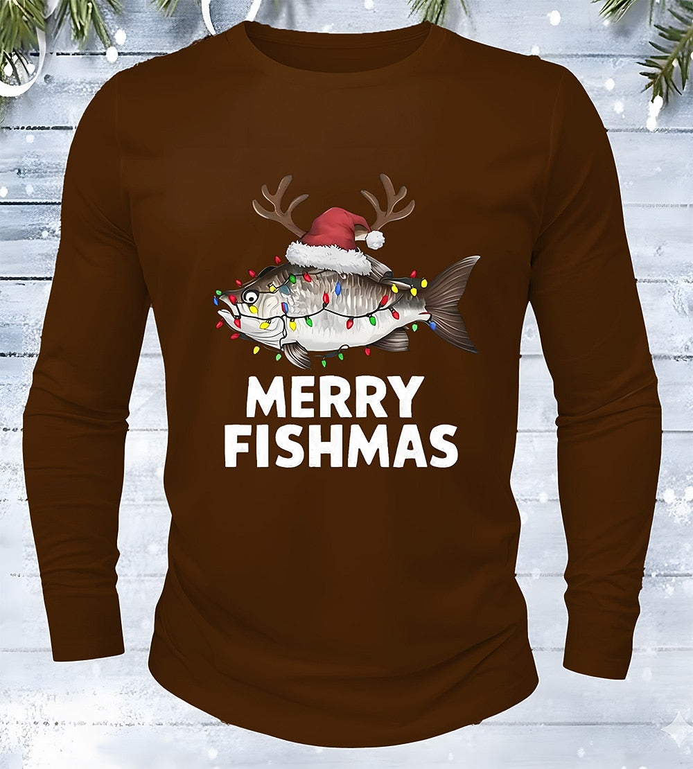 Men's Fish Christmas Graphic Tee
