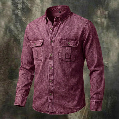 Vintage Feel Washed Cotton Shirt