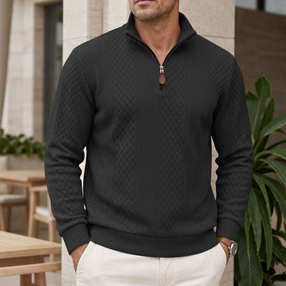 Men's Jacquard Everyday Zipper Sweatshirt
