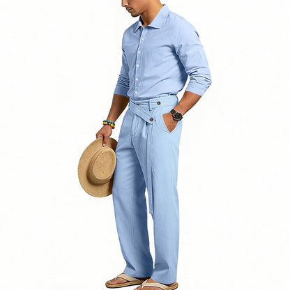 Cotton Linen Set-Shirt and Pants